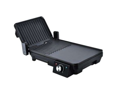 Muvip Sandwichera + Plancha Asar 2000W - Apertura hasta 180º - Placas Grill + Lisa -  Selector de Temperatura - Placa Superior Basculante - Asa Tacto Frio