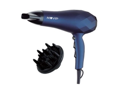 Muvip Secador de Pelo 2200W - 2 Velocidades - 3 Temperaturas de Secado - Gran Difusor de Aire - Color Azul