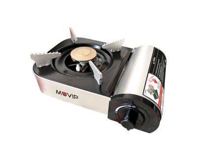 Muvip Serie Small Cocina de Gas Portatil 1 Fuego  - Encendido Automatico - Quemador de Aluminio y Cobre - Valvula Doble Sellado - Maleta de Transporte
