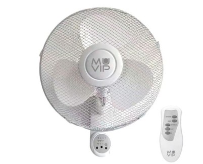 Muvip Ventilador de Pared - 45W - 3 Velocidades - Mando a Distancia - Color Blanco