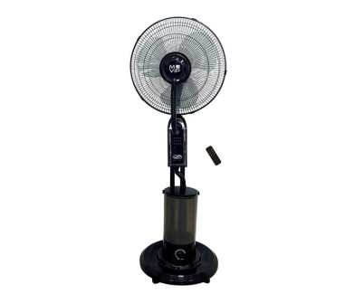 Muvip Ventilador de Pie - 75W - 40cm - 3 Velocidades - Nebulizador - Funcion de Oscilacion - Mando - Color Negro