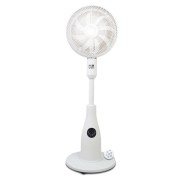 Muvip Ventilador de Pie 80W 8 Aspas - 7 Velocidades - Nebulizador - Funcion de Oscilacion - Luz LED - Color Blanco