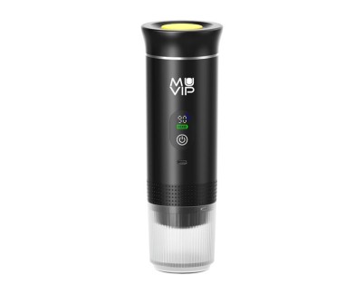 Muvip Xpresscup Cafetera Portatil - Compatible con Cafe Molido y Capsulas DG y NS - Presion de 20 Bares - Modo Caliente y Frio - Color Negro
