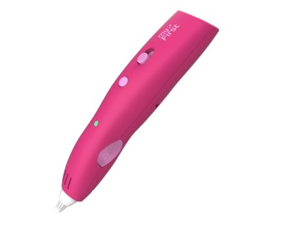 MyFirst 3D Pen Make - Lapiz para Dibujar con Filamentos de Baja Temperatura - Incluye + 25M de Filamento - Diferentes Colores - 2 Velocidades - Bateria Recargable - Color: Rosa