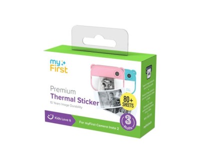 MyFirst Camera Sticker Refill - 3 Rollos de Adhesivo Termico para Imprimir de Recambio - 160 Fotos - Para Insta 20, Insta WI - Sticker Alta Calidad