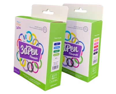 MyFirst Filament Refill - Pack 5 Recambios Filamentos para 3D PEN Make - Colores Calidos, Amarillo, Rosa, Rojo, Purpura y Negro