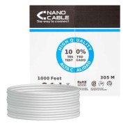 Nanocable Bobina de Cable de Red Rigido RJ45 Cat.6 FTP AWG24 305m - Color Gris
