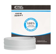 Nanocable Bobina de Cable de Red Rigido RJ45 Cat.6 UTP AWG24 100m - Color Gris