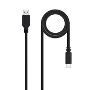 Nanocable Cable 2.0 3A USB-C Macho a USB-A Macho - Longitud 1.50m - Color Negro