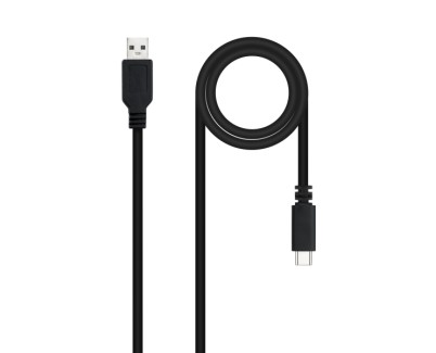 Nanocable Cable 2.0 3A USB-C Macho a USB-A Macho - Longitud 1.50m - Color Negro