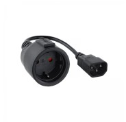 Nanocable Cable Adaptador de Corriente para SAIS C14/M a CEE7/H 16A 0.5m - Color Negro