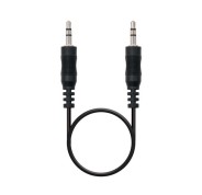 Nanocable Cable Audio Estereo Jack 3.5mm Macho a Jack 3.5mm Macho 0.30m - Color Negro