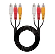 Nanocable Cable Audio Video 3x RCA Macho a 3x RCA Macho 1.80m - Color Negro