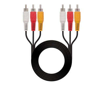 Nanocable Cable Audio Video 3x RCA Macho a 3x RCA Macho 1.80m - Color Negro