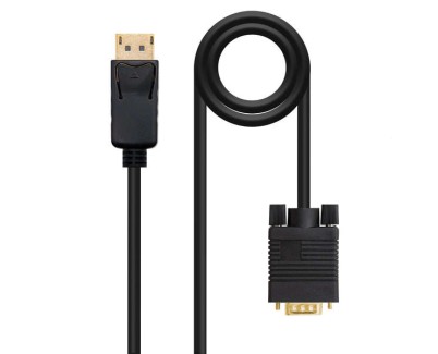 Nanocable Cable Conversor DisplayPort Macho a VGA Macho 2m - Color Negro