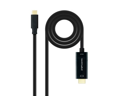 Nanocable Cable Conversor USB-C a HDMI 4K@30HZ - USB-C/M-HDMI/M - 5M - Color Negro
