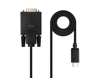 Nanocable Cable Conversor USB-C a VGA - USB-C/M-Hdb15/M - 1.8m - Color Negro