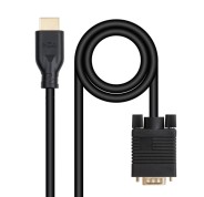 Nanocable Cable Conversor VGA a HDMI - VGA/M-HDMI/M -  1.8m - Color Negro