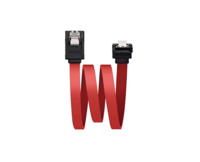 Nanocable Cable Datos SATA Acodado con Anclajes 0.50m - Color Rojo
