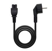 Nanocable Cable de Alimentacion CEE7 Acodado Macho a M-C5 Hembra Trebol 1.50m - Color Negro