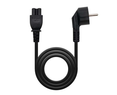 Nanocable Cable de Alimentacion CEE7 Acodado Macho a M-C5 Hembra Trebol 1.50m - Color Negro