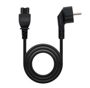 Nanocable Cable de Alimentacion CEE7 Acodado Macho a M-C5 Hembra Trebol 2m - Color Negro