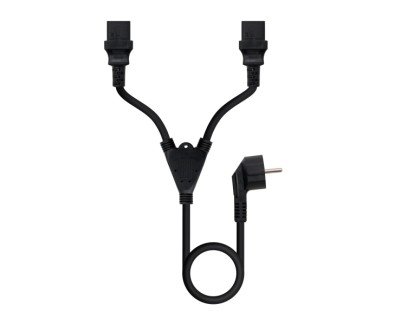 Nanocable Cable de Alimentacion CEE7 Macho a 2x C-13 Hembra 3m - Color Negro