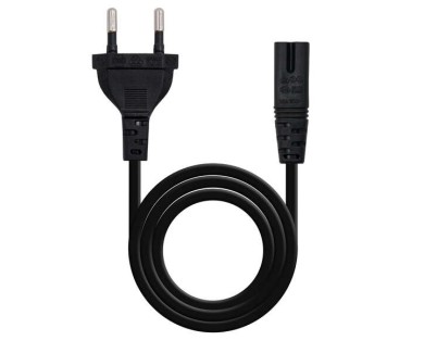 Nanocable Cable de Alimentacion Forma 8 CEE7/16 Macho a C7 Hembra 1.50m - Color Negro