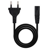 Nanocable Cable de Alimentacion Forma 8 CEE7/16 Macho a C7 Hembra 3m - Color Negro