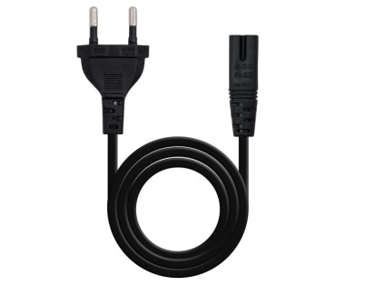 Nanocable Cable de Alimentacion Forma 8 CEE7/16 Macho a C7 Hembra 3m - Color Negro