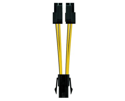 Nanocable Cable de Alimentacion para Microprocesador 4pin Hembra a 4+4pines Macho 0.15m