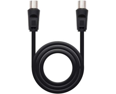 Nanocable Cable de Antena TV 75 OHM Macho/Hembra 1.80m - Color Negro