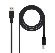 Nanocable Cable de Impresora USB-A 2.0 Macho a USB-B Macho 1.80m