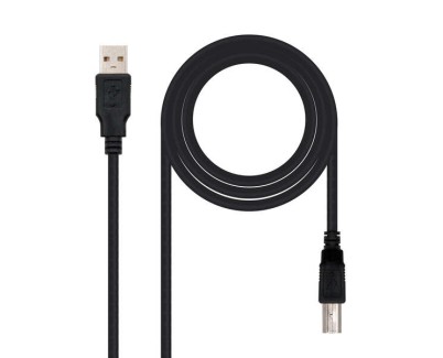 Nanocable Cable de Impresora USB-A 2.0 Macho a USB-B Macho 1.80m