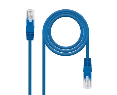 Nanocable Cable de Red Latiguillo RJ45 Cat.6 UTP AWG24 1m - Color Azul