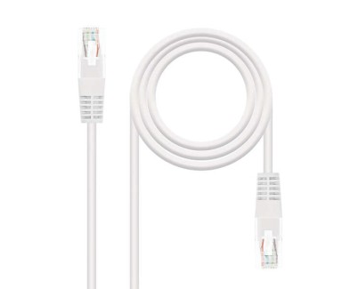 Nanocable Cable de Red Latiguillo RJ45 Cat.6 UTP AWG24 1m - Color Blanco