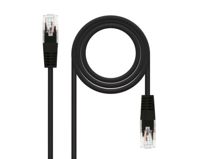 Nanocable Cable de Red Latiguillo RJ45 Cat.6 UTP AWG24 1m - Color Negro