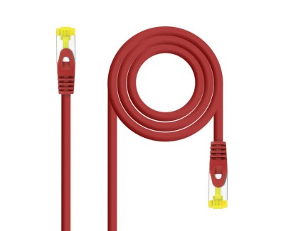 Nanocable Cable de Red Latiguillo RJ45 LSZH Cat.6a SFTP AWG26 1m - Color Rojo