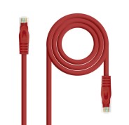 Nanocable Cable de Red Latiguillo RJ45 LSZH Cat.6a UTP AWG24 0.50m - Color Rojo