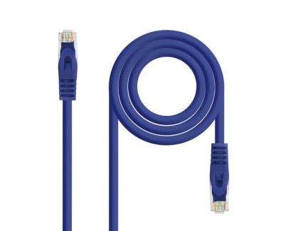 Nanocable Cable de Red Latiguillo RJ45 LSZH Cat.6a UTP AWG24 2m - Color Azul