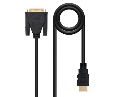 Nanocable Cable DVI 18+5 Macho a HDMI Macho 3m - Color Negro