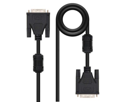 Nanocable Cable DVI Dual Link 24+1 Macho a DVI 24+1 Macho 1.80m - Color Negro