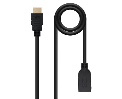 Nanocable Cable HDMI 2.0 Prolongador A/M-A/H - 1.0m - Color Negro