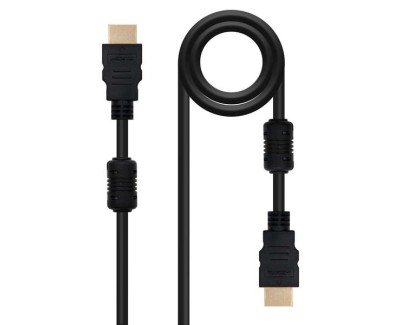 Nanocable Cable HDMI v1.4 con Ferrita Macho a HDMI v1.4 con Ferrita Macho 10m - Alta Velocidad - Color Negro