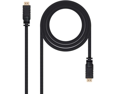 Nanocable Cable HDMI v1.4 con Repetidor Macho a HDMI v1.4 Macho 25m - Alta Velocidad - Color Negro