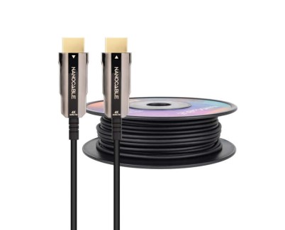 Nanocable Cable HDMI v2.0 AOC Macho a HDMI v2.0 Macho 100m - 4K@60Hz 18Gbps - Color Negro