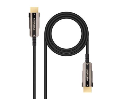 Nanocable Cable HDMI v2.0 AOC Macho a HDMI v2.0 Macho 10m - 4K@60Hz 18Gbps - Color Negro