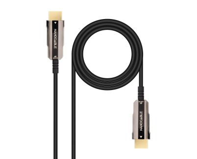 Nanocable Cable HDMI v2.0 AOC Macho a HDMI v2.0 Macho 15m - 4K@60Hz 18Gbps - Color Negro