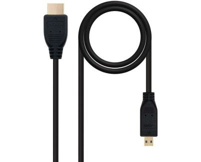 Nanocable Cable Micro HDMI v1.4 Macho a HDMI v1.4 Macho 1.80m - Alta Velocidad - Color Negro