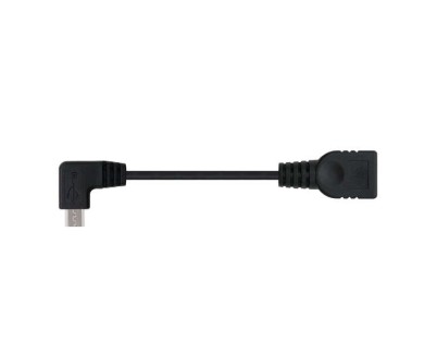 Nanocable Cable Micro USB 2.0 OTG Acodado Macho a USB-A Hembra 15cm
